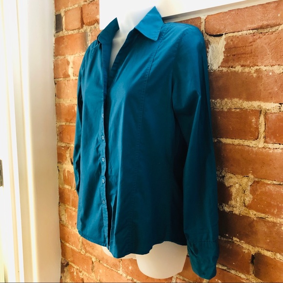 Turquoise Button Down Shirt - Picture 3 of 5